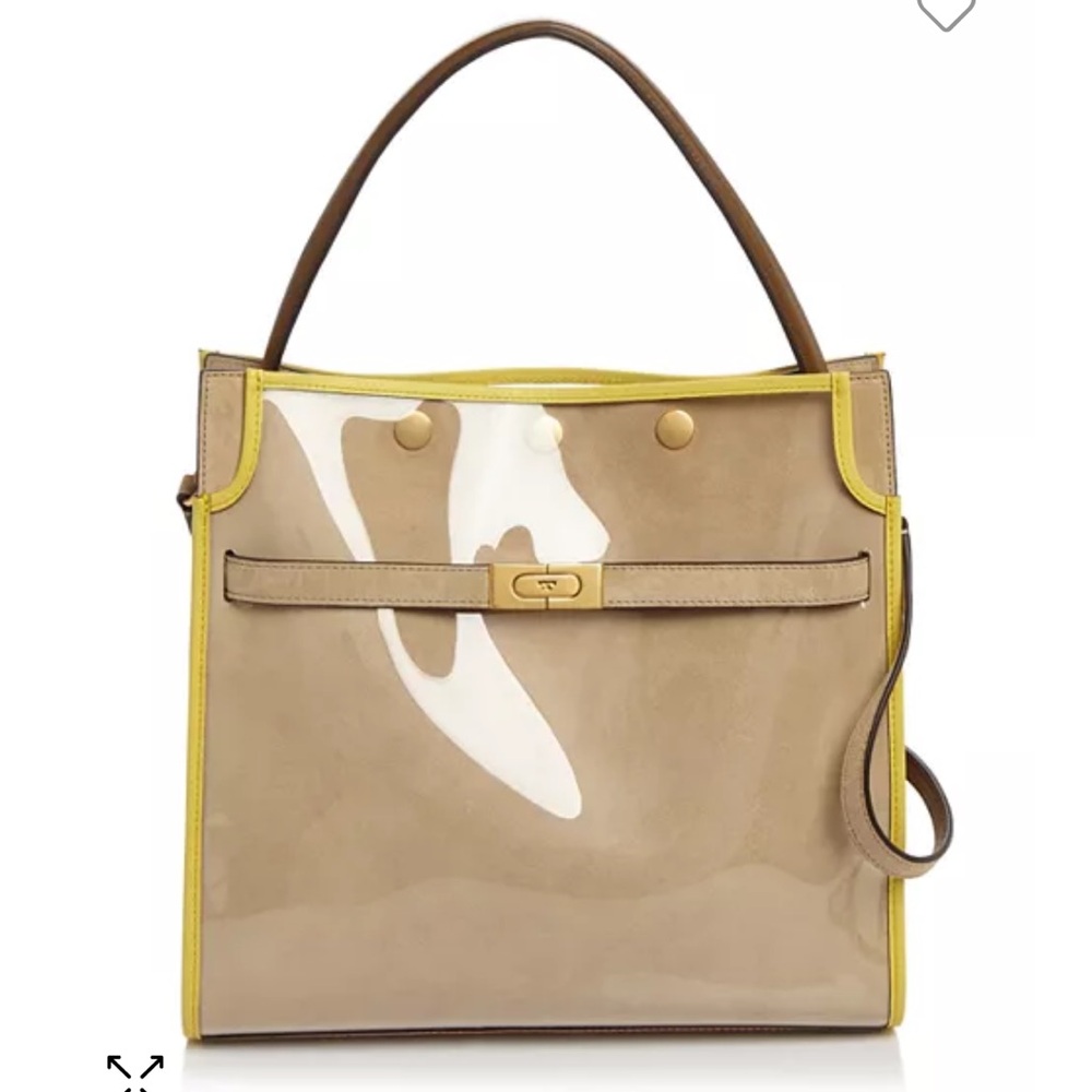 Tory Burch - Lee Radziwill Raincoat Double Bag Satchel - in clear multi